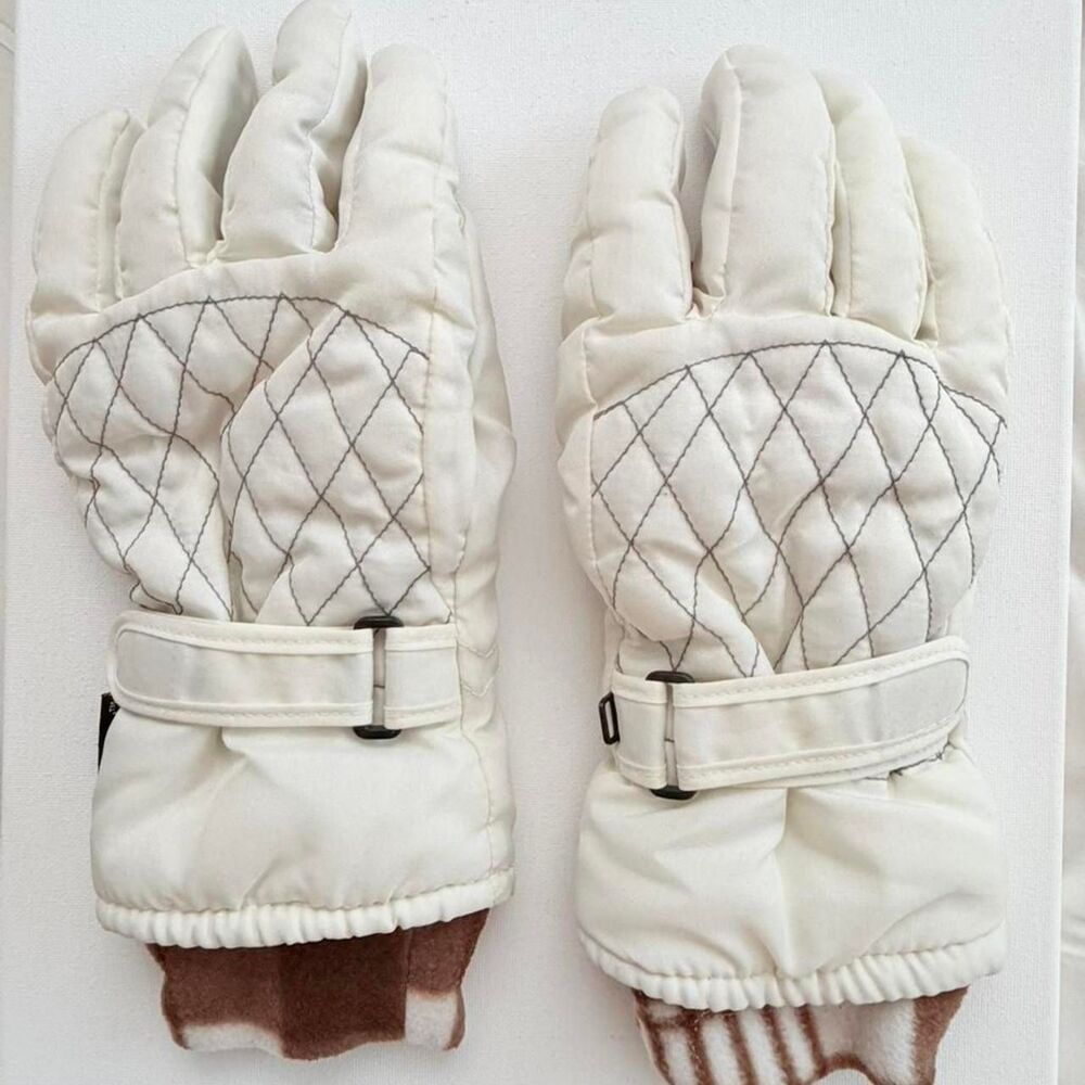 Goldbergh Women's White and Cream Gloves